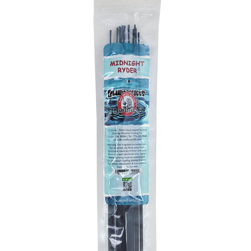 10.5" BluntEffects Incense Fragrance Wands, 12-Pack Midnight Ryder Scent