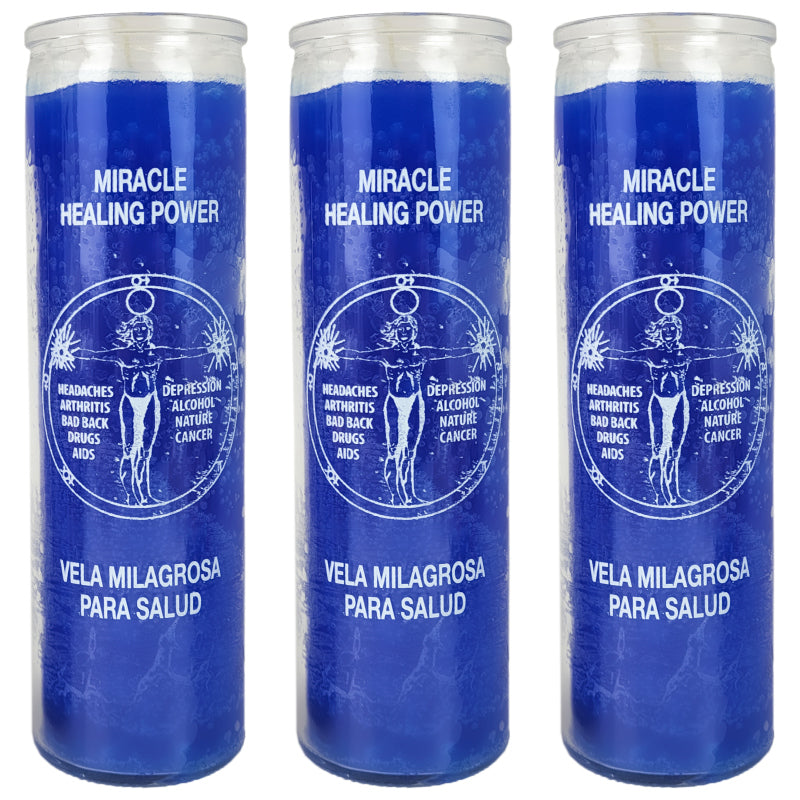 7 Day Candle, Miracle Healing Power (Blue)