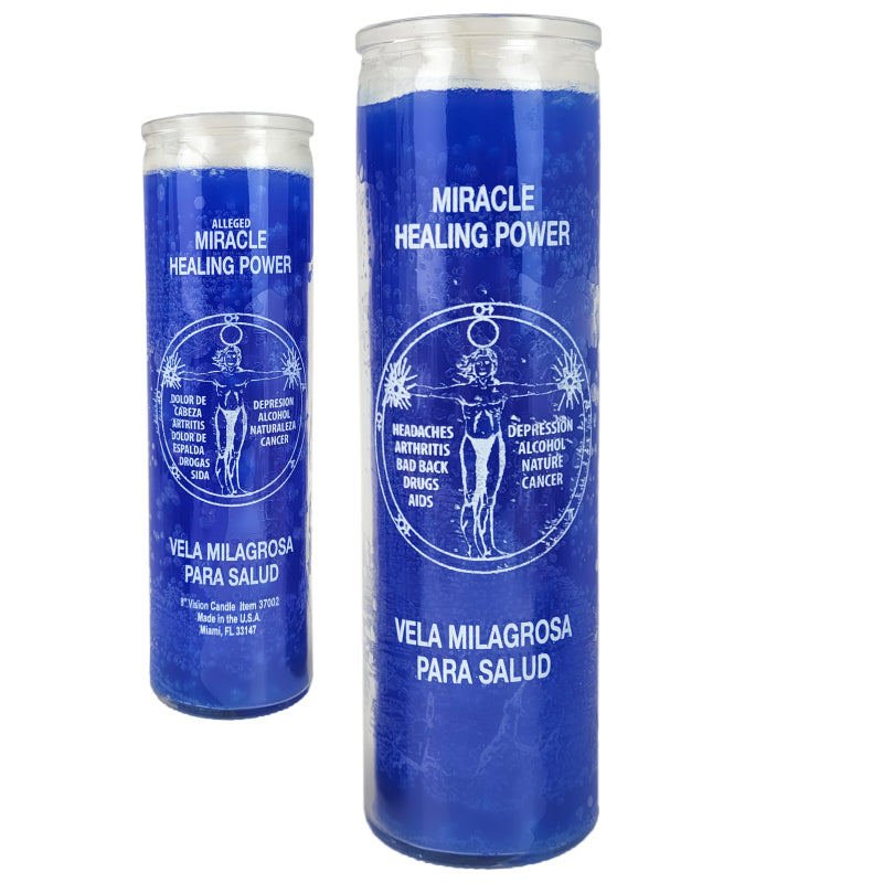 7 Day Candle, Miracle Healing Power (Blue)