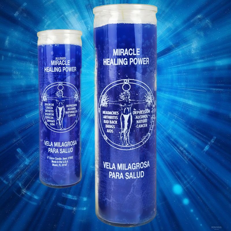 7 Day Candle, Miracle Healing Power (Blue)