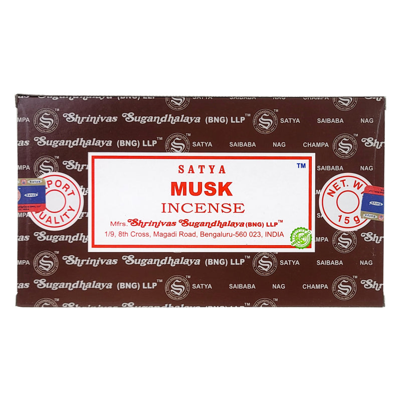 Musk Scent Incense Sticks by Satya BNG, 15g Packs