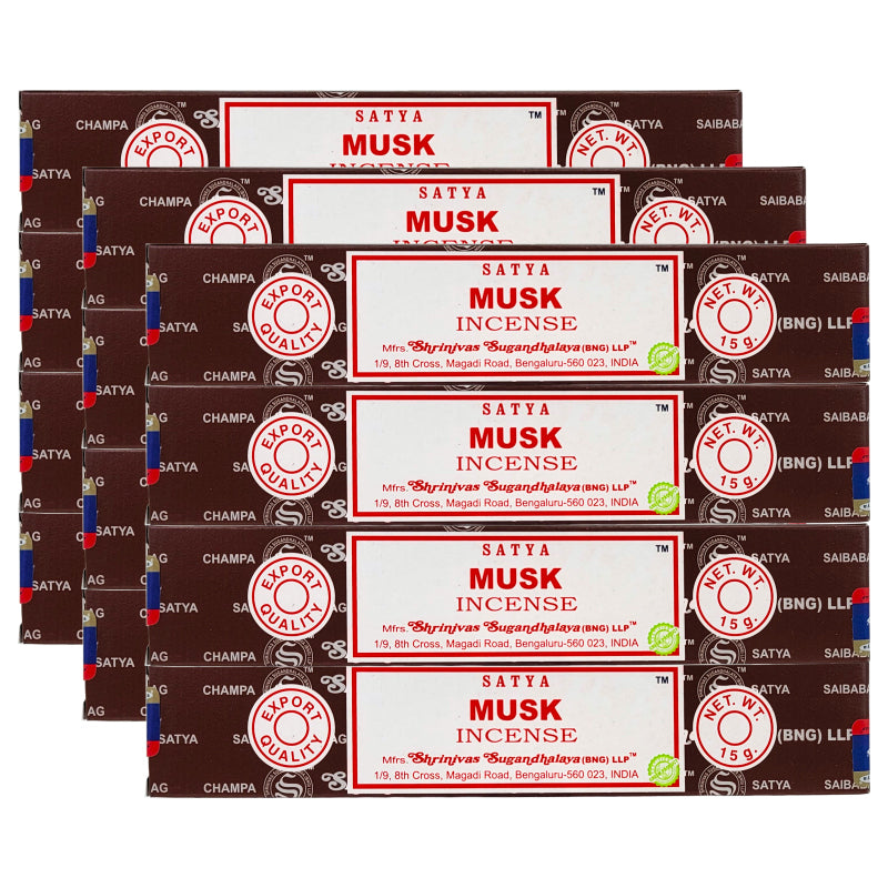 Musk Scent Incense Sticks by Satya BNG, 15g Packs