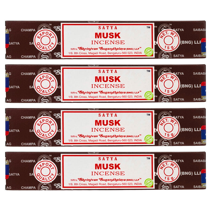 Musk Scent Incense Sticks by Satya BNG, 15g Packs