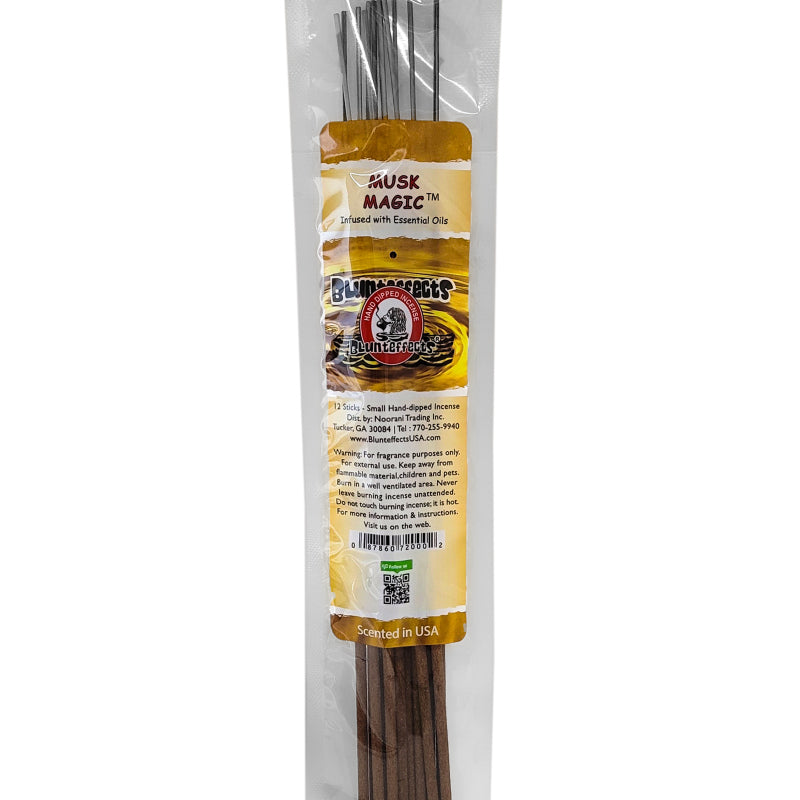 10.5" BluntEffects Incense Fragrance Wands, 12-Pack Musk Magic