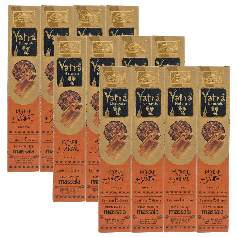 Myrrh + Sandal Parimal Yatra Naturals Incense Sticks, 15g Packs