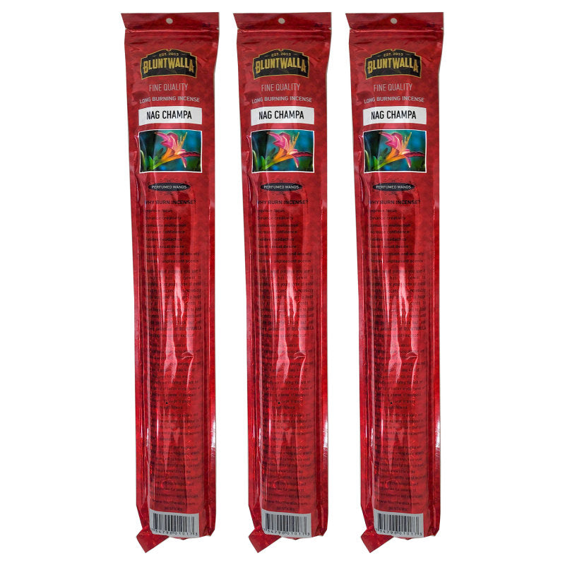 19" Jumbo Bluntwalla Nag Champa Scent Incense Pack
