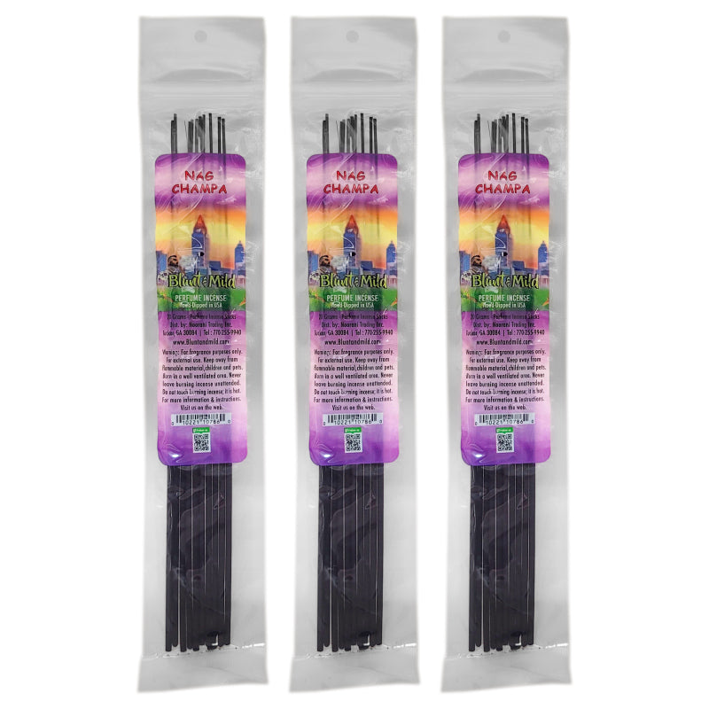 Nag Champa 10.5" Blunt & Mild Incense, 20g Pack