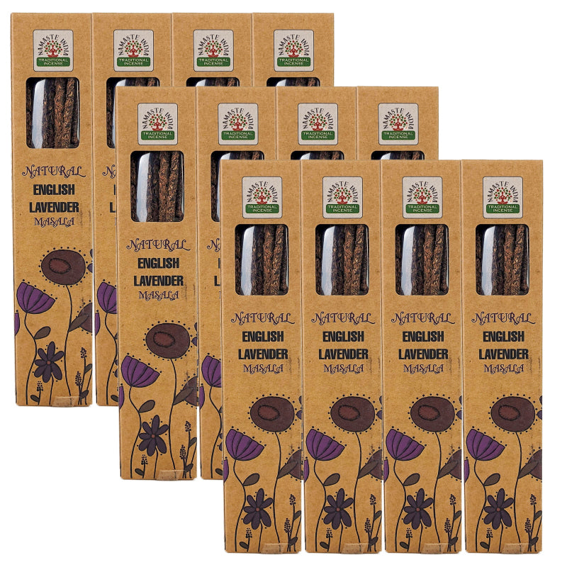 Natural English Lavender 15g 8" Incense Pack, by Namaste India