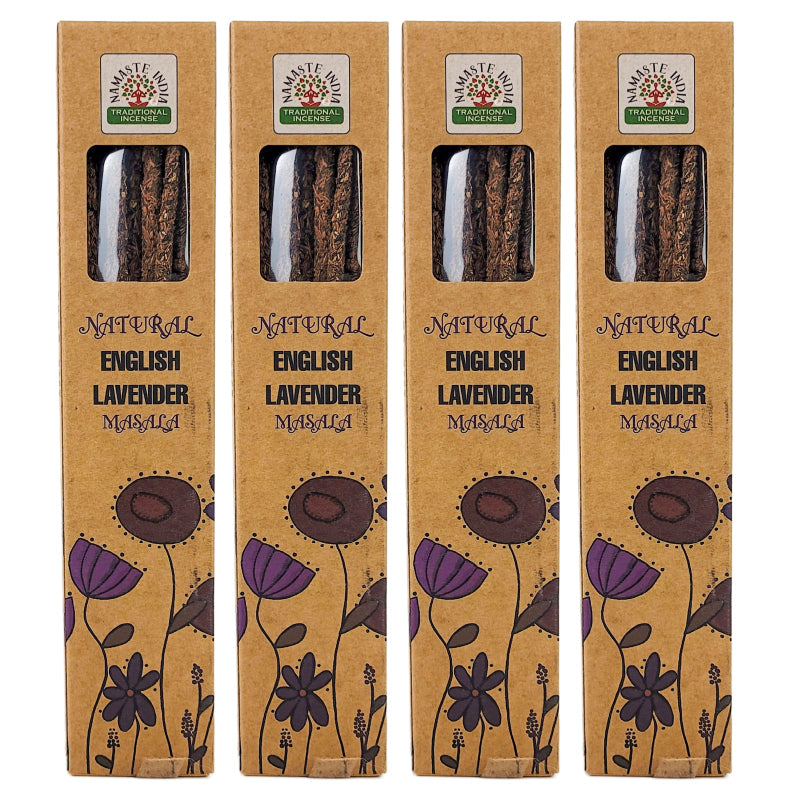 Natural English Lavender 15g 8" Incense Pack, by Namaste India