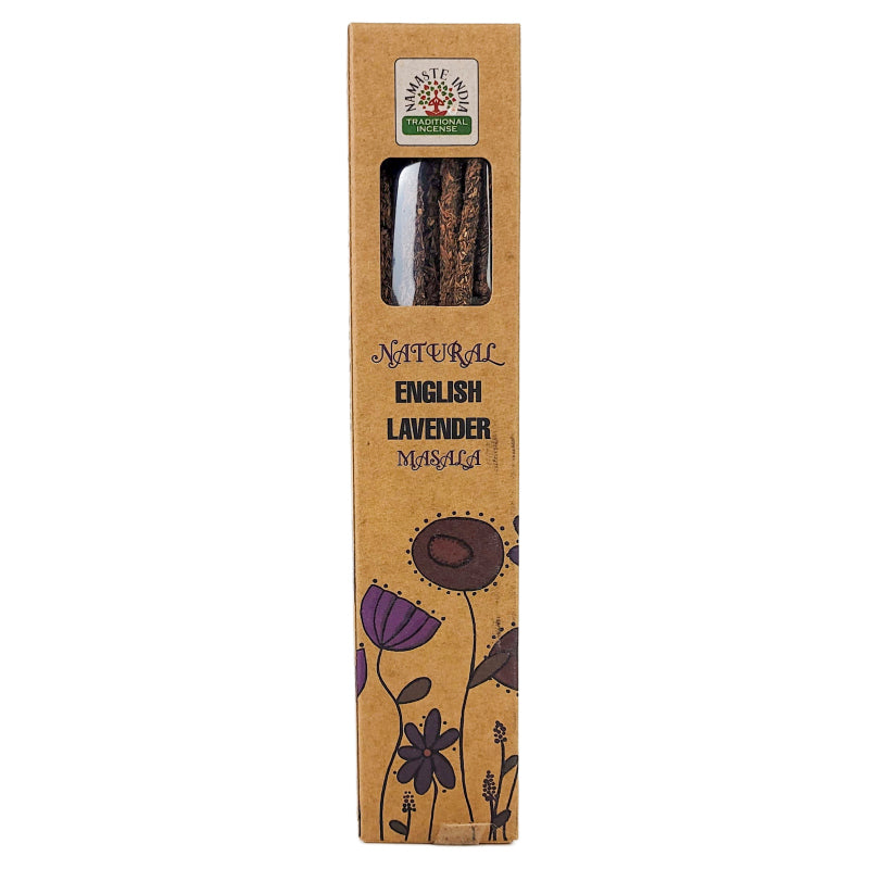 Natural English Lavender 15g 8" Incense Pack, by Namaste India