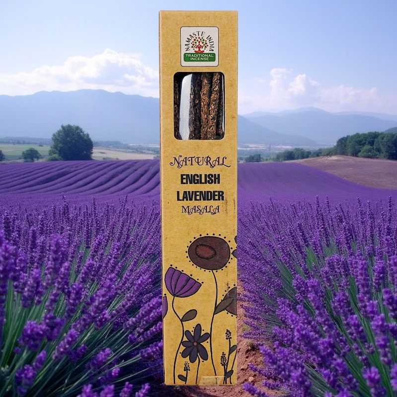 Natural English Lavender 15g 8" Incense Pack, by Namaste India