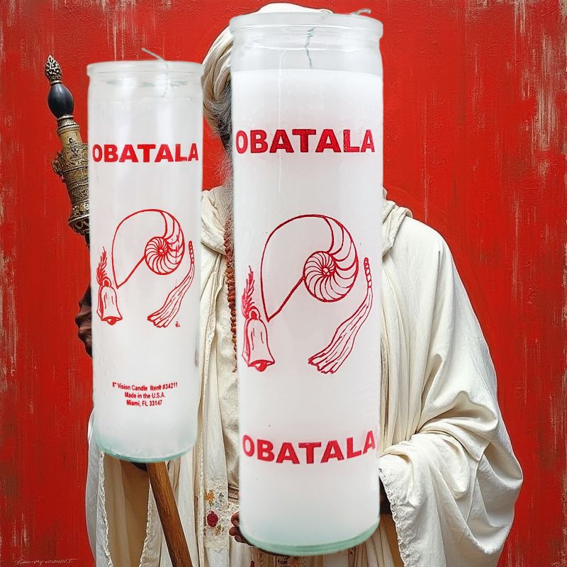 7 Day Candle, Orisha Obatala (White)
