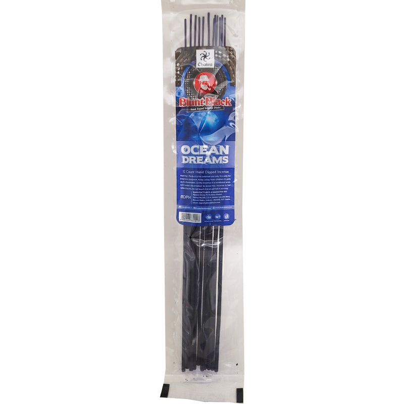Ocean Dreams Scent 10.5" Blunt Black Incense, 12-Stick Pack