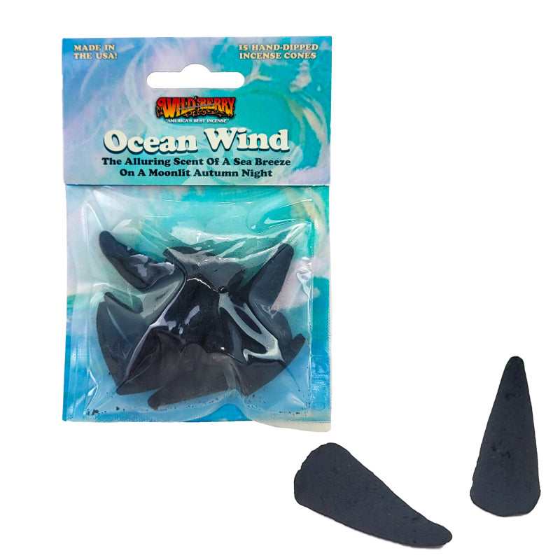 Ocean Wind Wild Berry Incense Cones, 15ct Packs