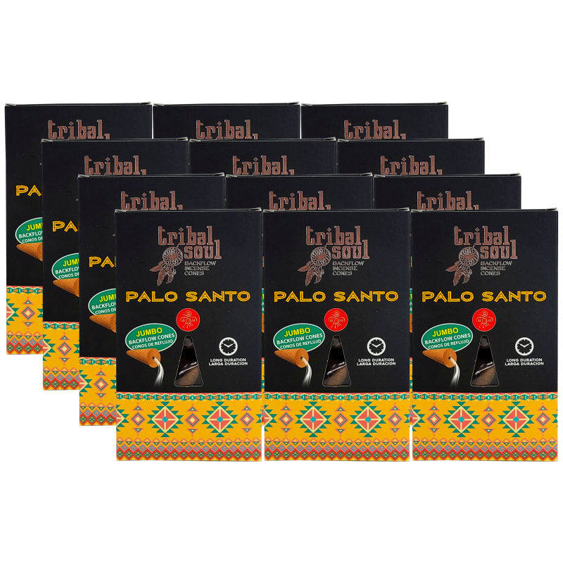 Tribal Soul Jumbo Backflow Incense Cones, Palo Santo 10ct Pack