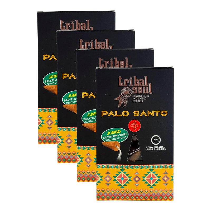 Tribal Soul Jumbo Backflow Incense Cones, Palo Santo 10ct Pack