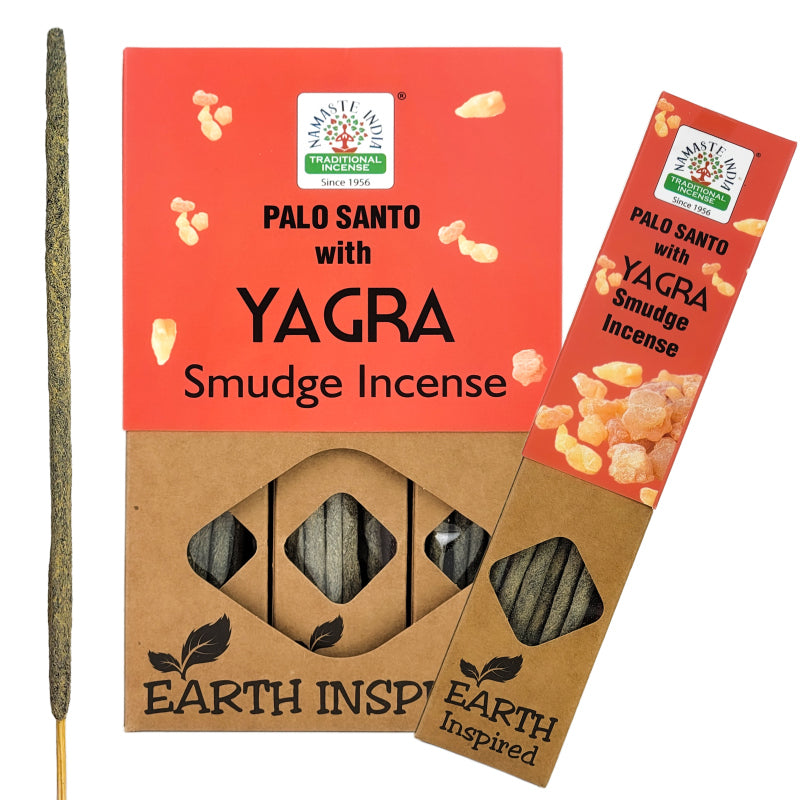 Palo Santo with Yagra 15g 8" Incense Pack, by Namaste India