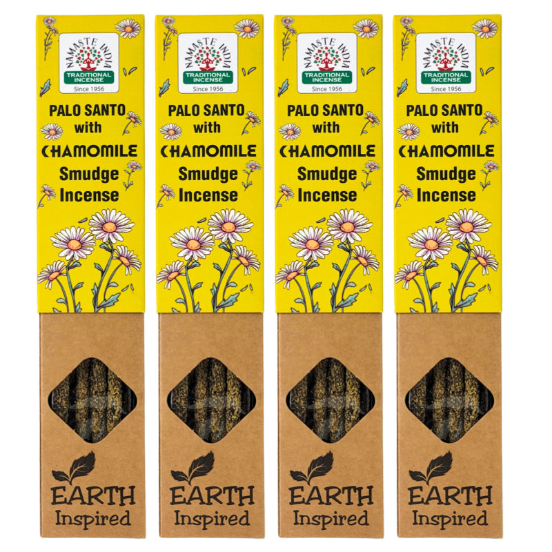 Palo Santo & Chamomile 15g 8" Incense Pack, by Namaste India