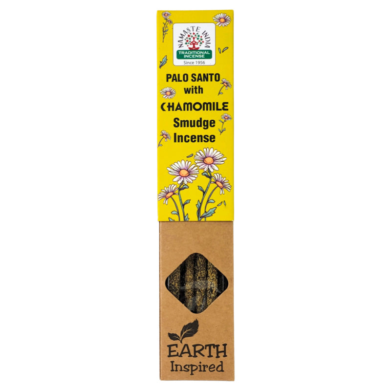 Palo Santo & Chamomile 15g 8" Incense Pack, by Namaste India