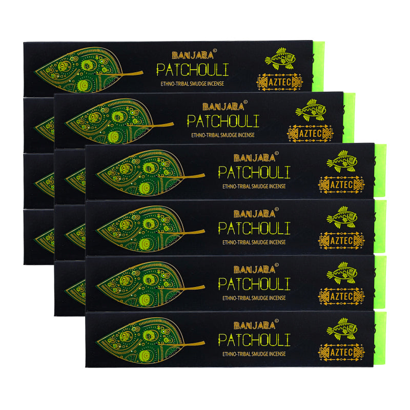 Patchouli 9" Ethno-Tribal Smudge Incense 15g Pack, by Banjara