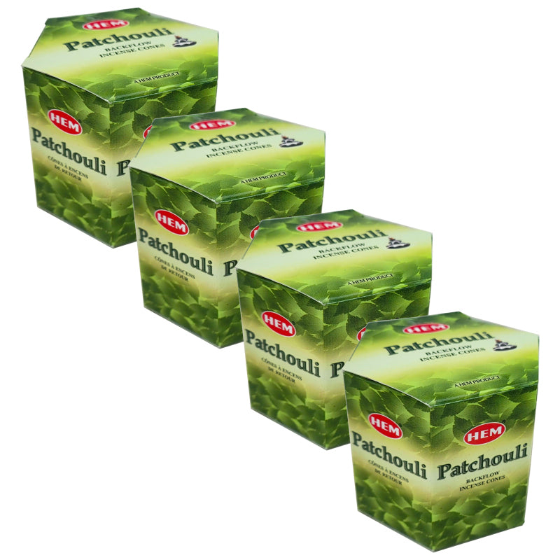 HEM Backflow Incense Cones, 40 Cone Pack, Patchouli