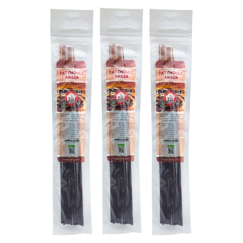 10.5" BluntEffects Incense Fragrance Wands, 12-Pack Patchouli Amber