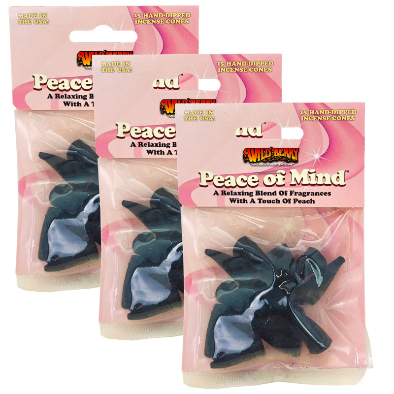 Peace Of Mind Wild Berry Incense Cones, 15ct Packs
