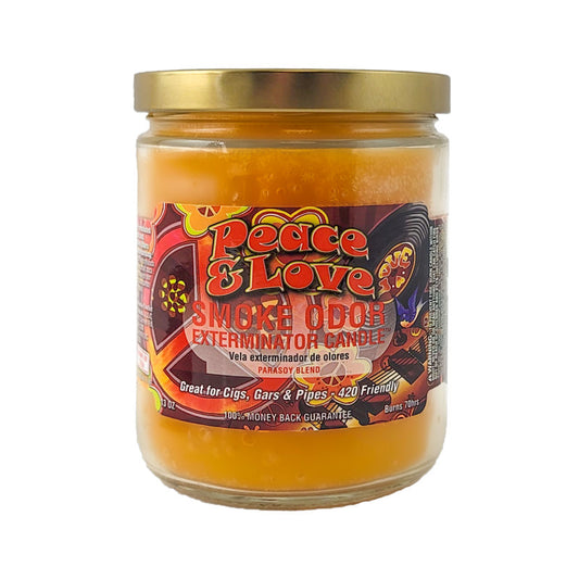 Peace & Love 4" Odor Exterminator Glass Jar Candle 13oz