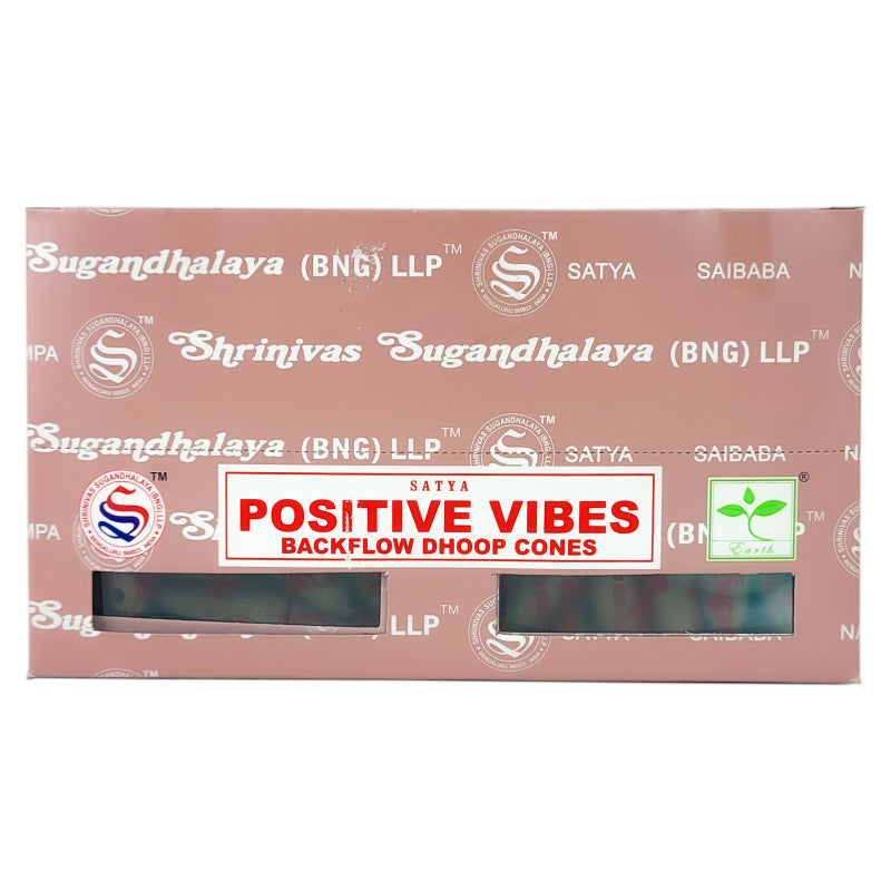 Satya BNG Positive Vibes Backflow Cones, 24ct Packs