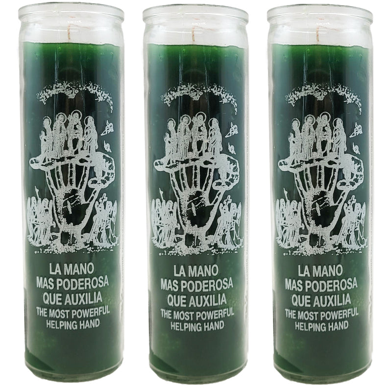 7 Day Candle, The Most Powerful Helping Hand (Green)
