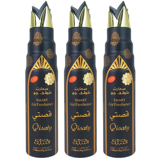 Qisaty Scent Dry Aerosol Air Freshener Spray, 300ml, by Nabeel