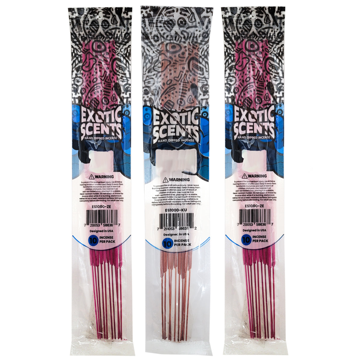 ASSORTED Scent 11" Exotic Scents Incense