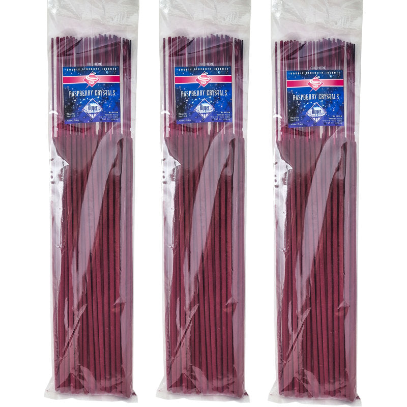Raspberry Crystals Scent 19" Incense, 50-Stick Pack, by The Dipper
