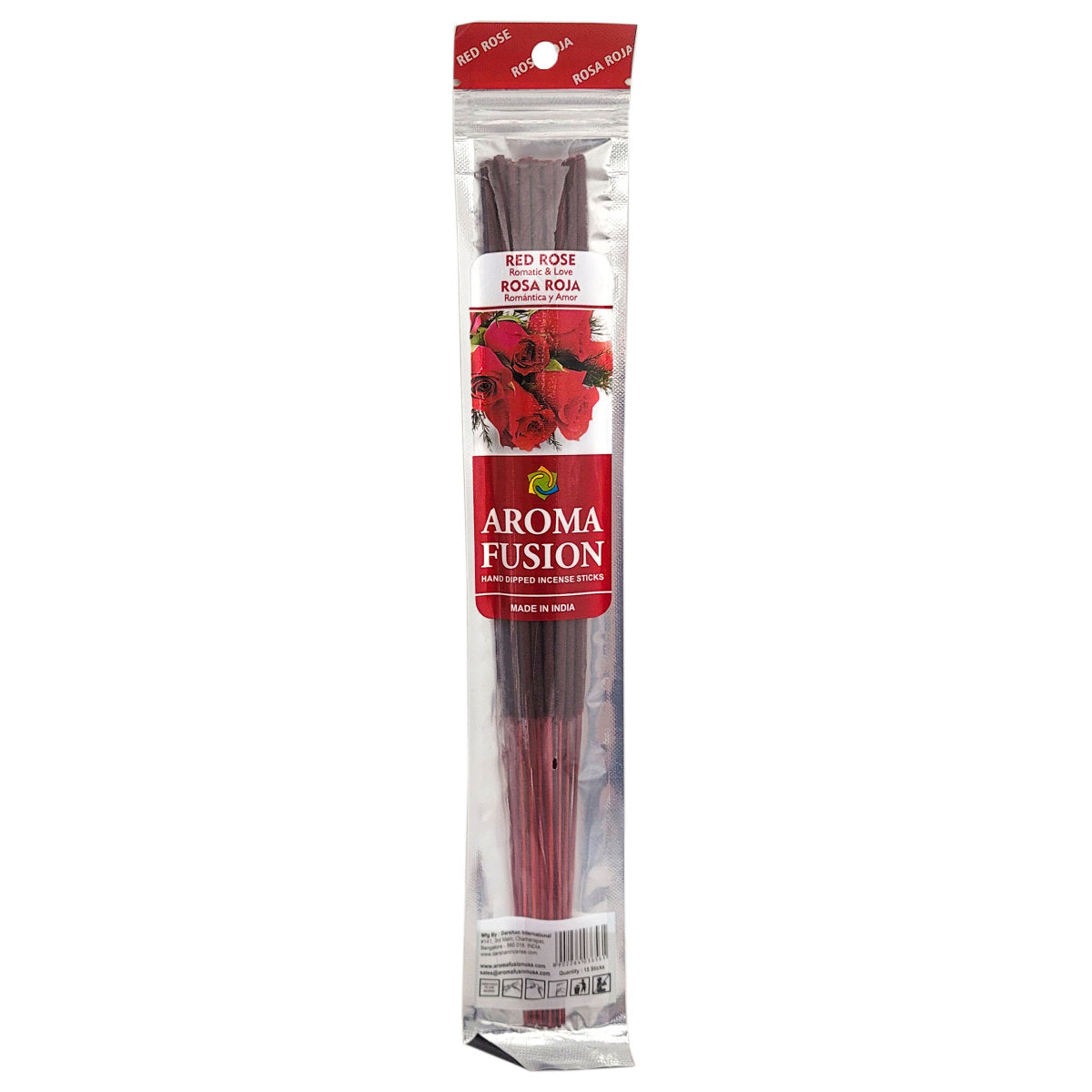 10-Packs Aroma Fusion 11" Incense Sticks, Red Rose Scent