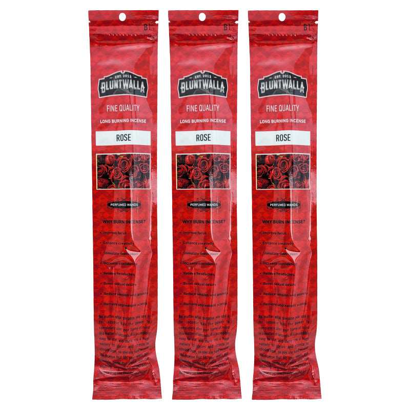 Rose 11" Bluntwalla Incense Pack