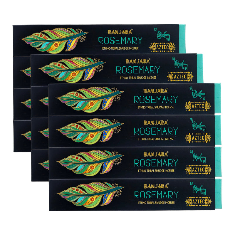 Rosemary 9" Ethno-Tribal Smudge Incense 15g Pack, by Banjara