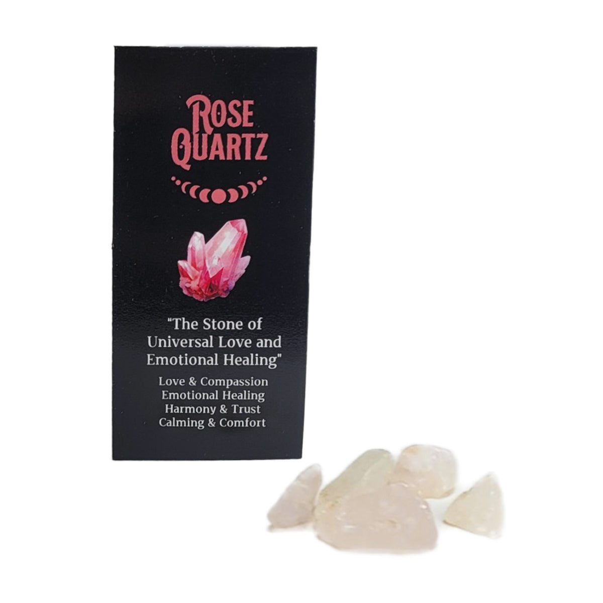 Rose Quartz 15g 8" Incense Pack + Crystals, by Crystal Magic Incense