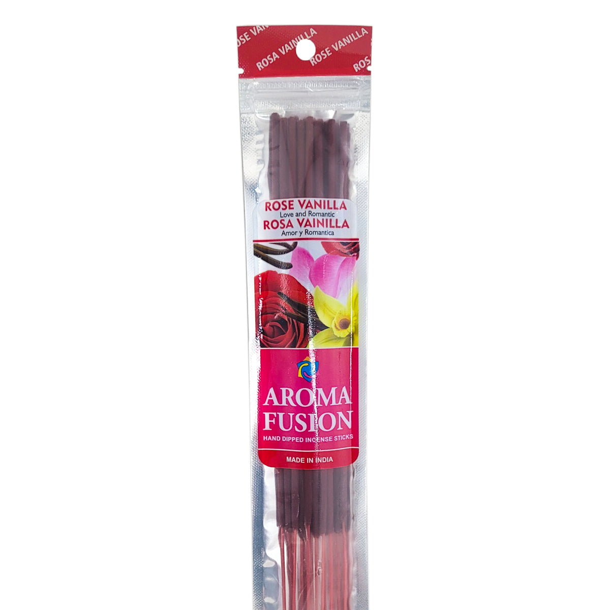 10-Packs Aroma Fusion 11" Incense Sticks, Rose Vanilla Scent