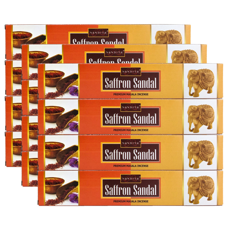 Nandita Saffron Sandal Incense Sticks, 15g Pack