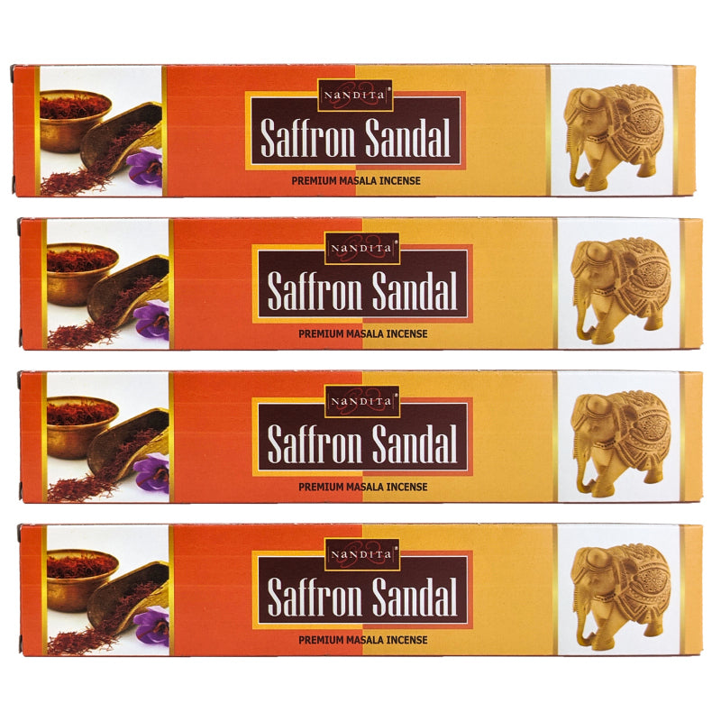 Nandita Saffron Sandal Incense Sticks, 15g Pack