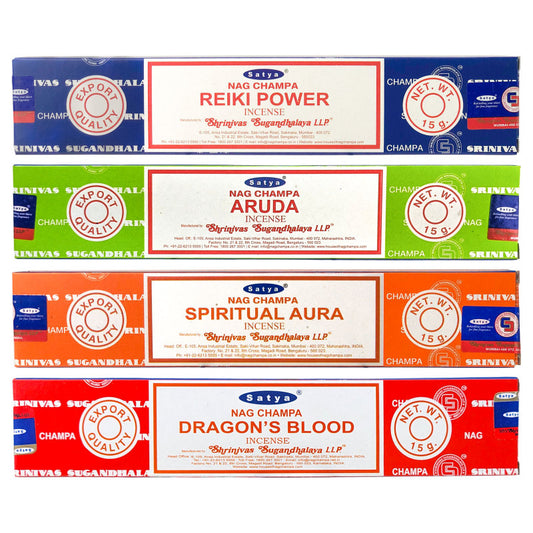 Satya 15g Incense 4-PACK SAMPLER #1