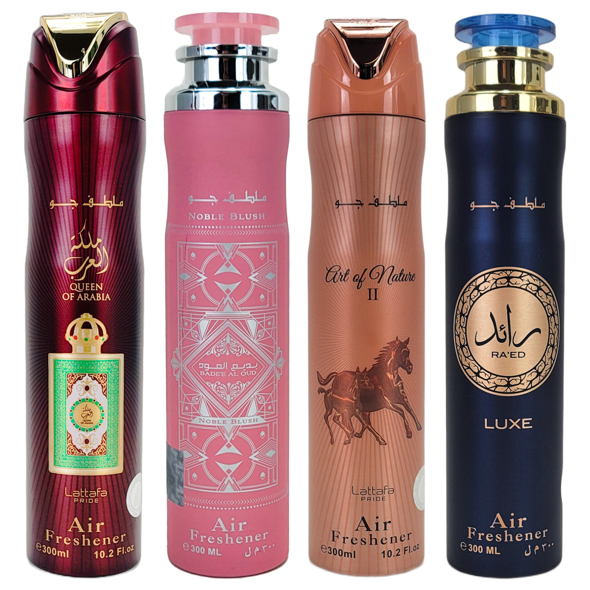 4-PACK SAMPLER #L6 Lattafa 300ml Aerosol Air Freshener Sprays