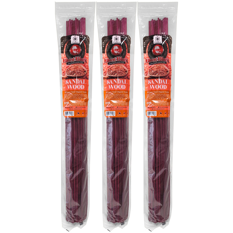 Sandalwood Scent 19" Blunt Black Jumbo Incense