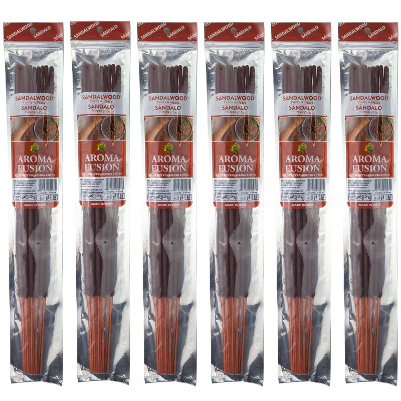 Sandalwood Scent Aroma Fusion 19" Jumbo Incense, 10-Stick Pack