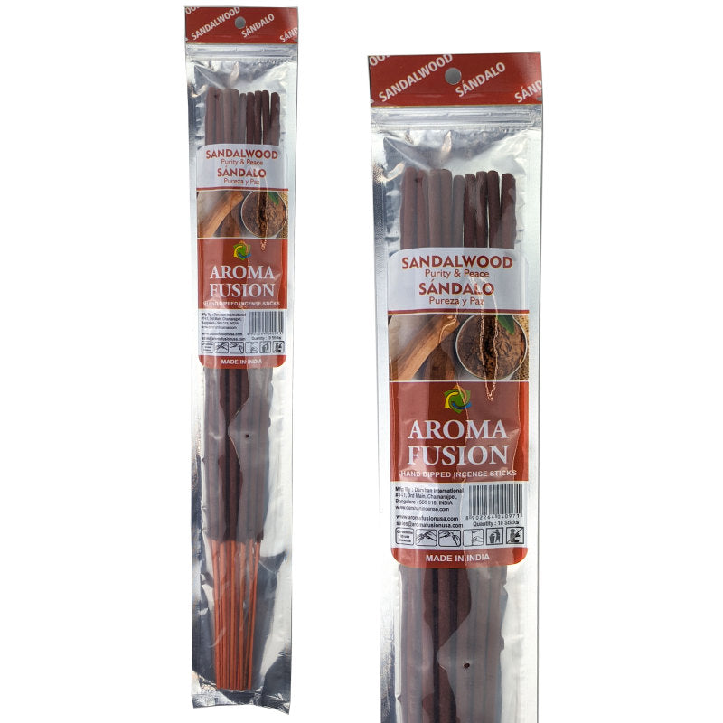 Sandalwood Scent Aroma Fusion 19" Jumbo Incense, 10-Stick Pack
