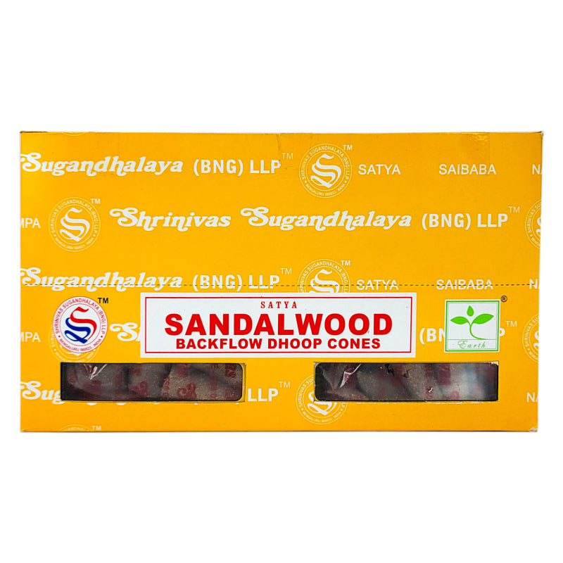 Satya BNG Sandalwood Backflow Cones, 24ct Packs