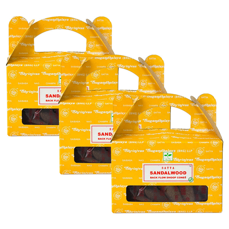 Satya BNG Sandalwood Backflow Cones, 24ct Packs