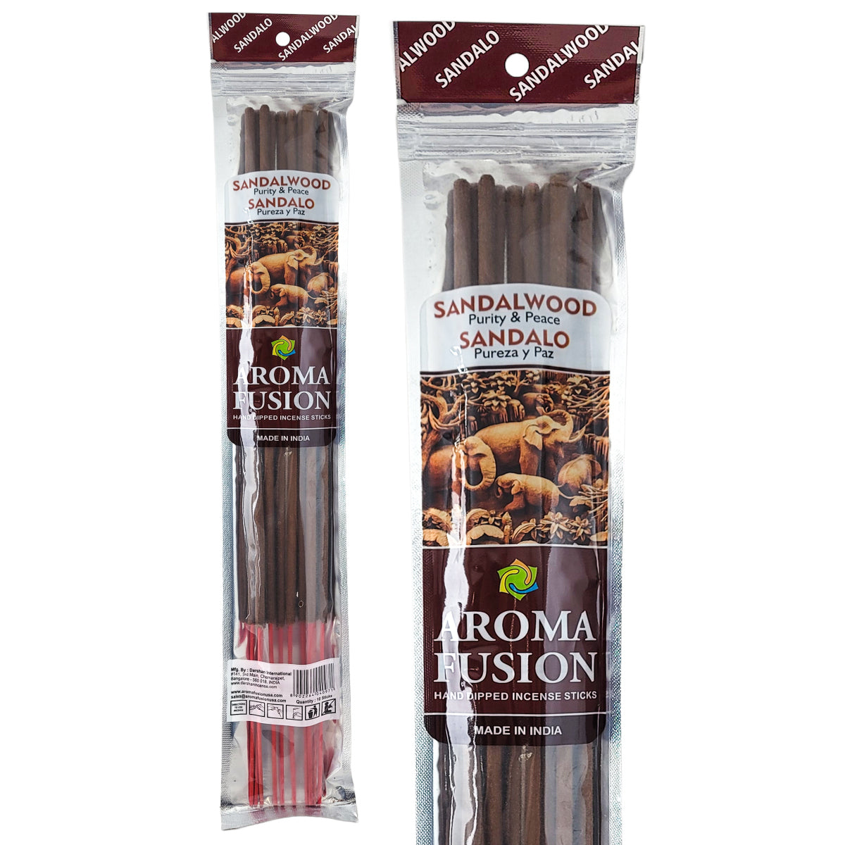 Sandalwood Scent Aroma Fusion 19" Jumbo Incense, 10-Stick Pack