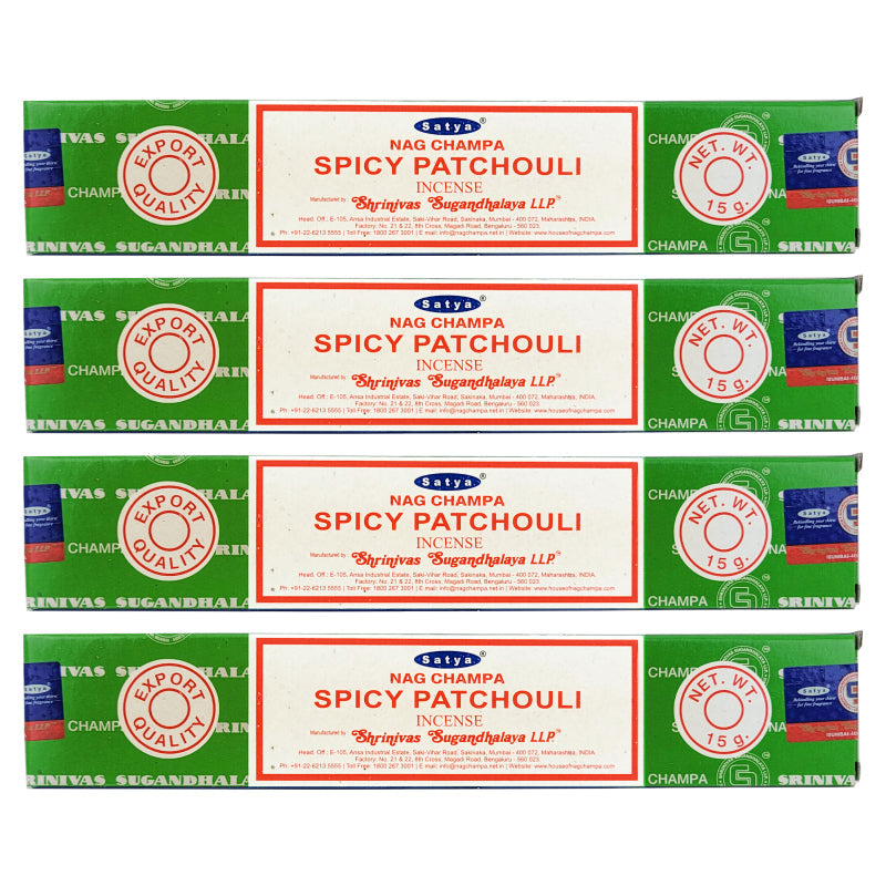 Satya Spicy Patchouli Scent Incense Sticks, 15g Pack