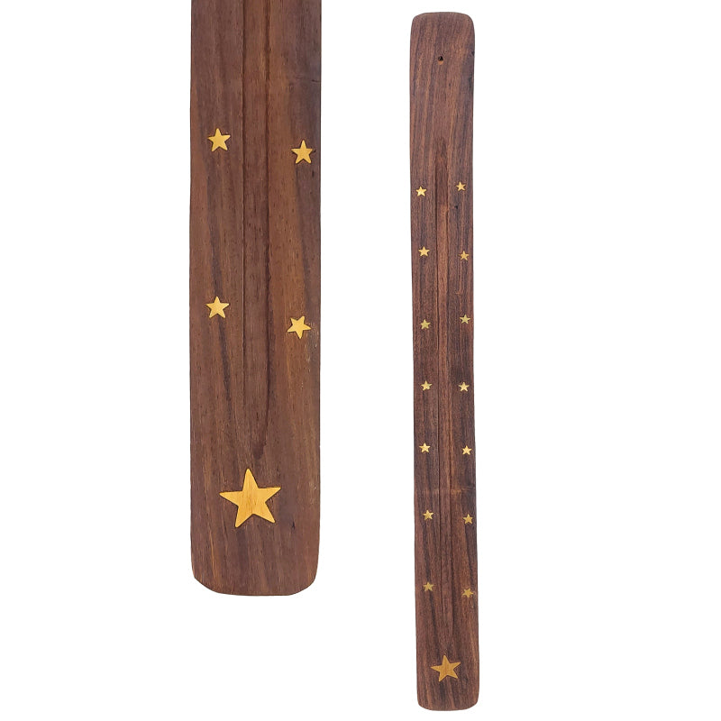 Jumbo Wood Incense Burner & Ash Catcher, Star Design, 18"